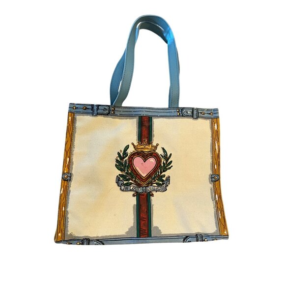 Brighton Tote Bag Canvas Hearts & Dogs In Love we Trust 2019 - Picture 2 of 7